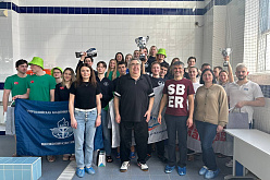 1 марта прошла Товарищеская встреча ВАВТ-МГУ-СБЕР по плаванию