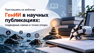 Приглашаем на вебинар «ГенИИ в научных публикациях: подводные камни и точки опоры»